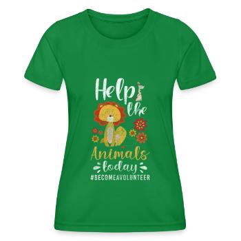 Animal rights activists Vegans Meatless - Women's Functional T-Shirt - kelly green - Front - AI Model Female 172 dark (172cm)