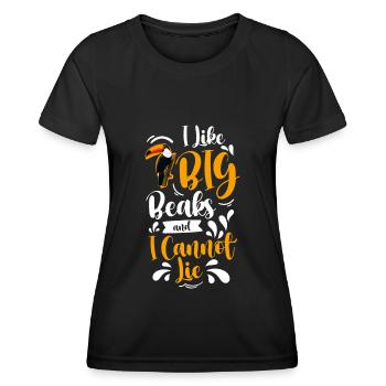 Bec de la forêt tropicale toucan - T-shirt sport Femme - noir - Devant - AI Model Female 172 light (172cm)