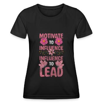 Collègues de l’entreprise Employés - T-shirt sport Femme - noir - Devant - AI Model Female 172 light (172cm)