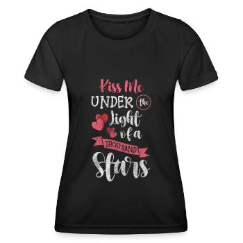 Souhaits d’étoiles - T-shirt sport Femme - noir - Devant - AI Model Female 172 light (172cm)