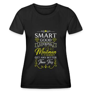 Briefträger Pakete Kurier Briefzusteller - Frauen Funktions-T-Shirt - Schwarz - Vorne - AI Model Female 172 light (172cm)