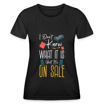 Shopping Shopaholik Shopping Mall - T-shirt sport Femme - noir - Devant - AI Model Female 172 light (172cm)