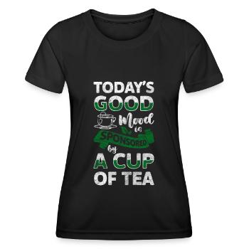 Théière Tea Time Out Heat - T-shirt sport Femme - noir - Devant - AI Model Female 172 light (172cm)