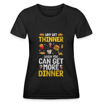 Mahlzeit Restaurant Vielesser - Frauen Funktions-T-Shirt - Schwarz - Vorne - AI Model Female 172 light (172cm)