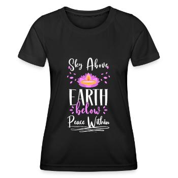 Meditation Mind Namaste Enlightenment - Women's Functional T-Shirt - black - Front - AI Model Female 172 light (172cm)