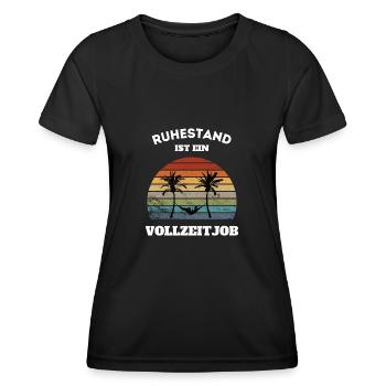 Ruhestand Rente Vintage - Frauen Funktions-T-Shirt - Schwarz - Vorne - AI Model Female 172 light (172cm)