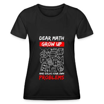 Problème drôle La solution - T-shirt sport Femme - noir - Devant - AI Model Female 172 light (172cm)