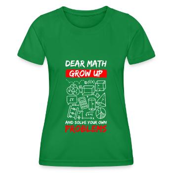 Problem funny The solution - Women's Functional T-Shirt - kelly green - Front - AI Model Female 172 dark (172cm)
