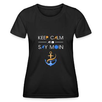 Moin Nordsee Hamburg Northern Germany Gift - Women's Functional T-Shirt - black - Front - AI Model Female 172 light (172cm)
