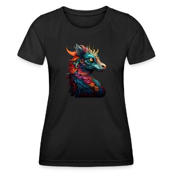 Dragon - Frauen Funktions-T-Shirt - Schwarz - Vorne - AI Model Female 172 light (172cm)
