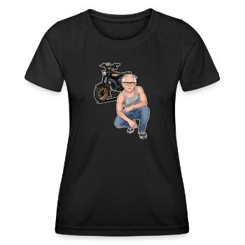 S51 // Tuning // Illustration - Frauen Funktions-T-Shirt - Schwarz - Vorne - AI Model Female 172 light (172cm)