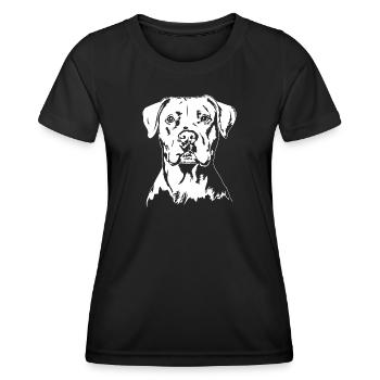 Dogue Argentin Portrait Chien Chien Wilsigns - T-shirt sport Femme - noir - Devant - AI Model Female 172 light (172cm)