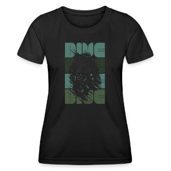 Plongée Plongée Club Plongée Plongée sous-marine - T-shirt sport Femme - noir - Devant - AI Model Female 172 light (172cm)