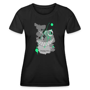 Smile Happy Me Green Splashes of Color - Women's Functional T-Shirt - black - Front - AI Model Female 172 light (172cm)