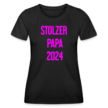 Proud Dad 2024 – for new fathers - Women's Functional T-Shirt - black - Front - AI Model Female 172 light (172cm)