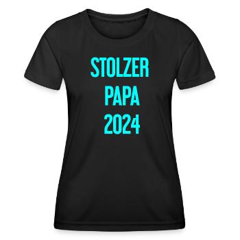 Proud Dad 2024 – for new fathers - Women's Functional T-Shirt - black - Front - AI Model Female 172 light (172cm)