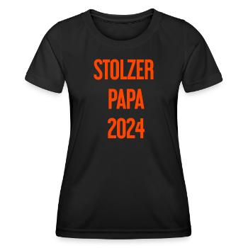 Proud Dad 2024 – for new fathers - Women's Functional T-Shirt - black - Front - AI Model Female 172 light (172cm)