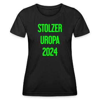 Stolzer Uropa 2024 - Frauen Funktions-T-Shirt - Schwarz - Vorne - AI Model Female 172 light (172cm)