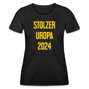 Stolzer Uropa 2024 - Frauen Funktions-T-Shirt - Schwarz - Vorne - AI Model Female 172 light (172cm)