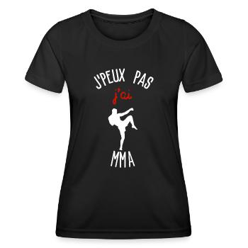 Ich kann nicht, ich habe MMA - Frauen Funktions-T-Shirt - Schwarz - Vorne - AI Model Female 172 light (172cm)