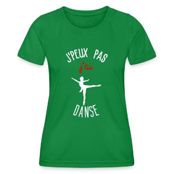 Ich kann nicht, ich tanzte - Frauen Funktions-T-Shirt - Kelly Green - Vorne - AI Model Female 172 dark (172cm)