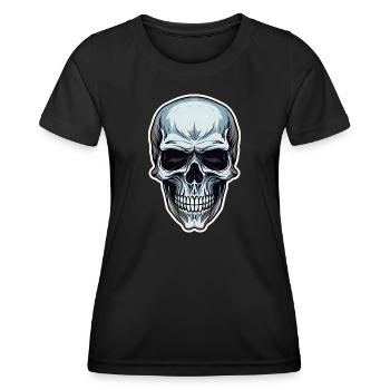Crâne Crâne Crâne Os Mâchoire - T-shirt sport Femme - noir - Devant - AI Model Female 172 light (172cm)