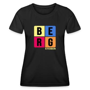 klettern bergfex bergsteiger gipfel - Frauen Funktions-T-Shirt - Schwarz - Vorne - AI Model Female 172 light (172cm)