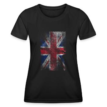 union jack - used look - T-shirt sport Femme - noir - Devant - AI Model Female 172 light (172cm)