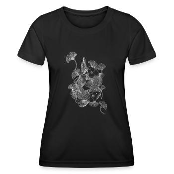 Koi - Frauen Funktions-T-Shirt - Schwarz - Vorne - AI Model Female 172 light (172cm)