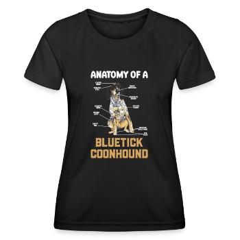 Bluetick Coonhound Gift Funny Saying - Women's Functional T-Shirt - black - Front - AI Model Female 172 light (172cm)