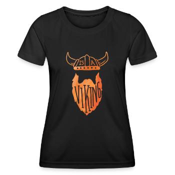 Wikinger Nordische Götter Valhalla Krieger Baby - Frauen Funktions-T-Shirt - Schwarz - Vorne - AI Model Female 172 light (172cm)