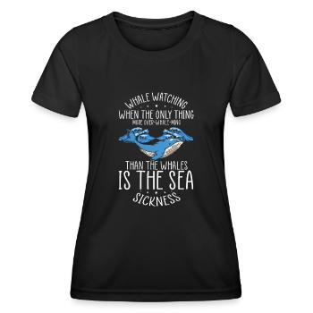 Orca Beobachtung für Buckelwale und Meerwale - Frauen Funktions-T-Shirt - Schwarz - Vorne - AI Model Female 172 light (172cm)