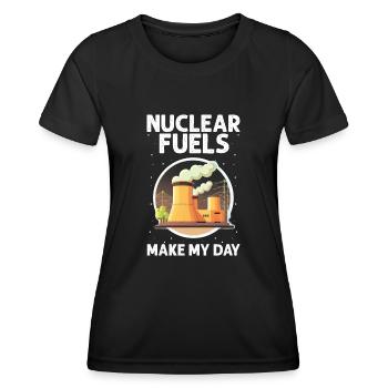 Kernenergie Spruch für Kernenergie - Frauen Funktions-T-Shirt - Schwarz - Vorne - AI Model Female 172 light (172cm)