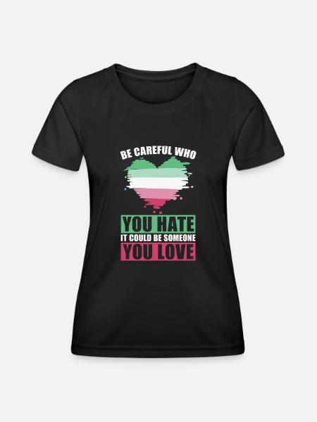Es könnte jemand sein den du liebst Abrosexuell - Frauen Funktions-T-Shirt - Schwarz