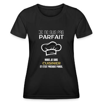 Ich bin nicht perfekt, aber ich bin ein Koch - Frauen Funktions-T-Shirt - Schwarz - Vorne - AI Model Female 172 light (172cm)