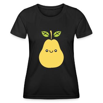 Poire - T-shirt sport Femme - noir - Devant - AI Model Female 172 light (172cm)