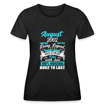 Août 2002 - Cadeau du 20e anniversaire. Génial. - T-shirt sport Femme - noir - Devant - AI Model Female 172 light (172cm)