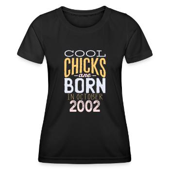 October 2002 - 20th birthday gift. Legend. - Women's Functional T-Shirt - black - Front - AI Model Female 172 light (172cm)