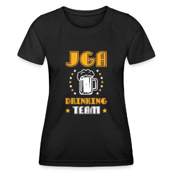 Jga Junggesellen Drinking Team - Frauen Funktions-T-Shirt - Schwarz - Vorne - AI Model Female 172 light (172cm)
