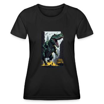T Rex - T-shirt sport Femme - noir - Devant - AI Model Female 172 light (172cm)