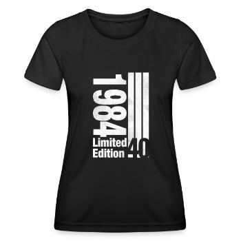 1984 - Birthday - 40 years - Women's Functional T-Shirt - black - Front - AI Model Female 172 light (172cm)