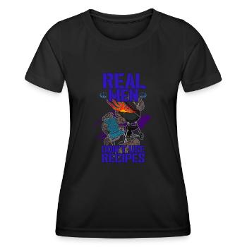 BBQ Smoker Grillen Vater Fleisch Sommer Koch - Frauen Funktions-T-Shirt - Schwarz - Vorne - AI Model Female 172 light (172cm)