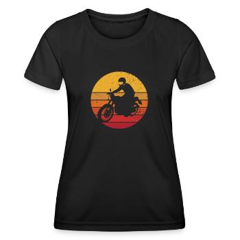 Motard Motard Motard Vintage - T-shirt sport Femme - noir - Devant - AI Model Female 172 light (172cm)