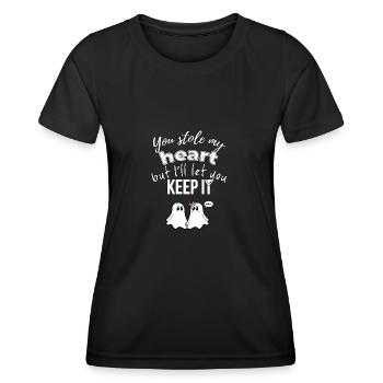 T-shirts avec des phrases amusantes - Fantasmitas 05 - T-shirt sport Femme - noir - Devant - AI Model Female 172 light (172cm)