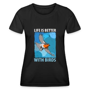 Bird Watching Birds Watching Birding Bird - Women's Functional T-Shirt - black - Front - AI Model Female 172 light (172cm)