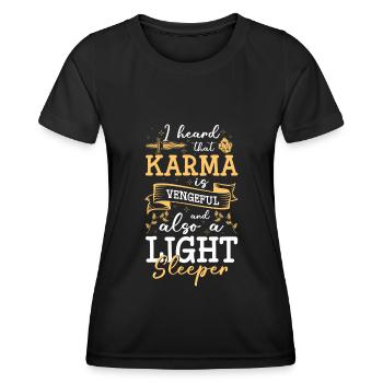 Spiritual Yoga Sarcasm Spiritual - Women's Functional T-Shirt - black - Front - AI Model Female 172 light (172cm)