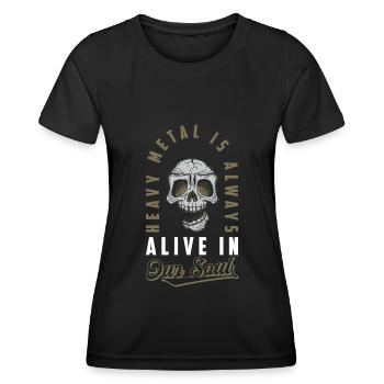 Musik Festival Rockgitarre E-Gitarre - Frauen Funktions-T-Shirt - Schwarz - Vorne - AI Model Female 172 light (172cm)