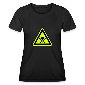 hazard panel head skull dead death 2210 - Women's Functional T-Shirt - black - Front - AI Model Female 172 light (172cm)