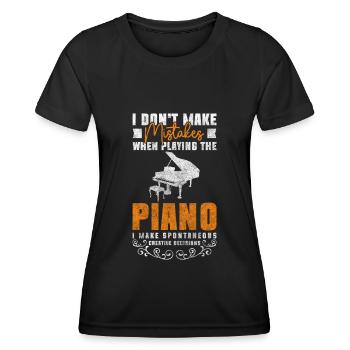 Piano Composing Art Orchestra - Women's Functional T-Shirt - black - Front - AI Model Female 172 light (172cm)