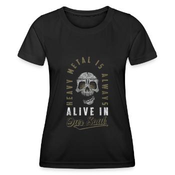 Metal Hardrock Metal Band Konzert - Frauen Funktions-T-Shirt - Schwarz - Vorne - AI Model Female 172 light (172cm)